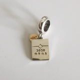 925 Silver Red Envelope Pendant for European Troll Bracelet