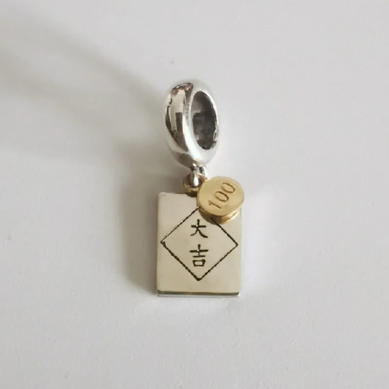 925 Silver Red Envelope Pendant for European Troll Bracelet