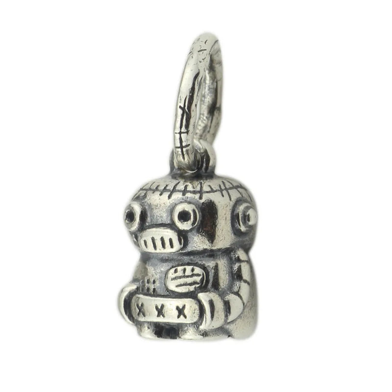 925 Silver Small Robot Beads Charm for European Bracelet Jewelry