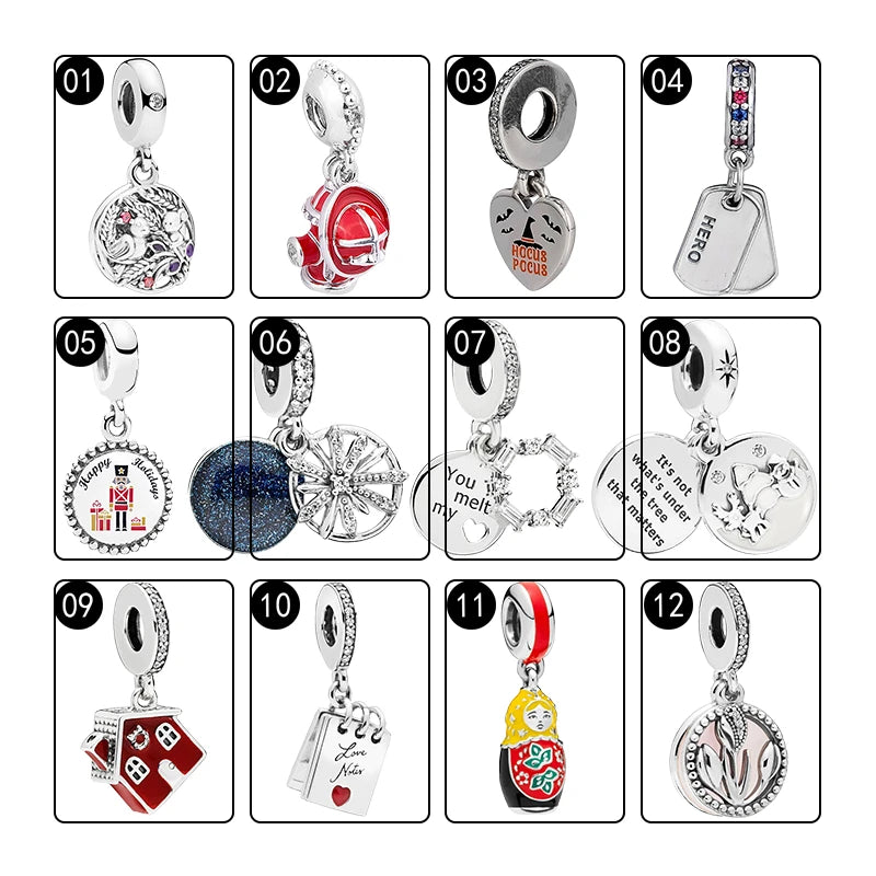 925 Silver Pendants Charms For Women Jewelry Making Firefighter Hero