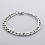 925 Silver Tassel Chain Men's Bracelet Gift Silver Jewelry