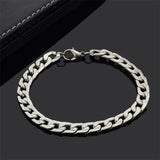 925 Silver Tassel Chain Men's Bracelet Gift Silver Jewelry