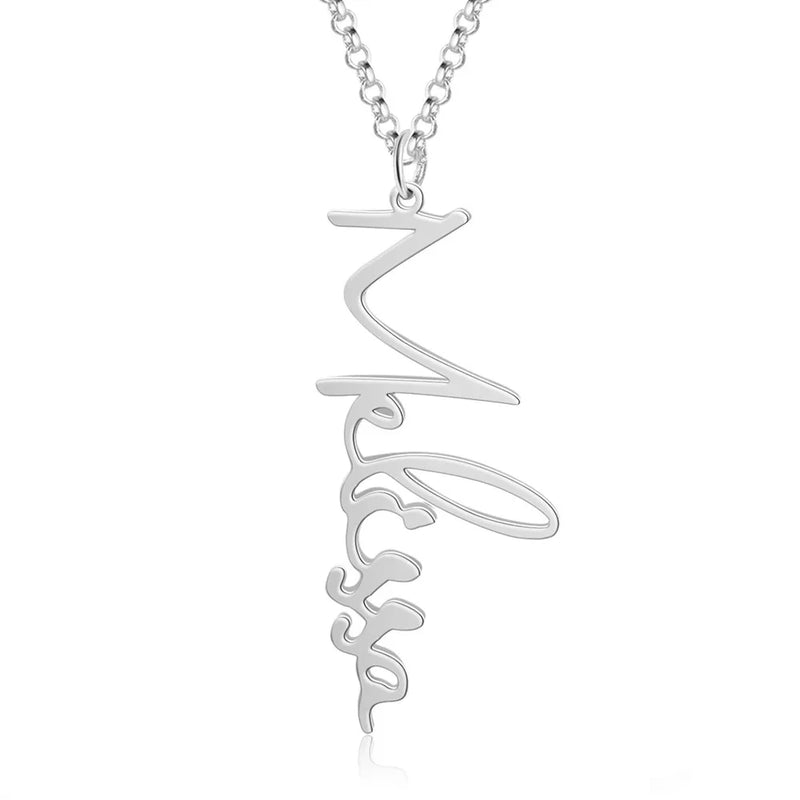 925 Silver Personalized Arabic English Name Necklace Bracelet