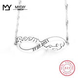 925 Silver Infinity Bracelet with Arabic Personalized Name Goldplated