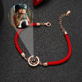 925 Silver Personalized Photo Bracelets Projection Photo Bracelet