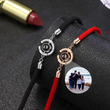 925 Silver Personalized Photo Bracelets Projection Photo Bracelet