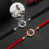 925 Silver Personalized Photo Bracelets Projection Photo Bracelet