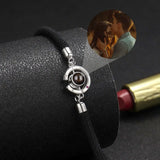 925 Silver Personalized Photo Bracelets Projection Photo Bracelet