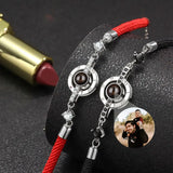 925 Silver Projection Photo Bracelet for Women Mom Couple Mother's Jewelry