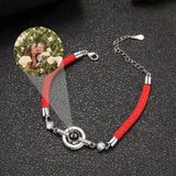 925 Silver Projection Photo Bracelet for Women Mom Couple Mother's Jewelry
