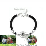 925 Silver Projection Photo Bracelet for Women Mom Couple Mother's Jewelry
