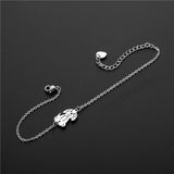Adjustable Dog Bracelet Kids with Dog Charm Stainless Steel Animal Jewelry