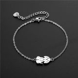 Adjustable Dog Bracelet Kids with Dog Charm Stainless Steel Animal Jewelry