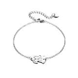 Adjustable Dog Bracelet Kids with Dog Charm Stainless Steel Animal Jewelry