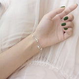 925 Silver Plated Glossy Love Bracelet for Women