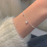 925 Silver Plated Glossy Love Bracelet for Women