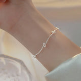 925 Silver Plated Glossy Love Bracelet for Women