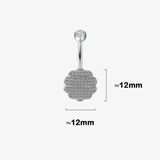 925 Silver Plum Blossom Belly Button Ring Navel Piercing Flower Women Jewelry