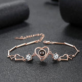 925 Silver Photo Heart Bracelet Personalized Love Bracelet
