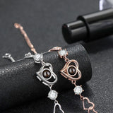 925 Silver Photo Heart Bracelet Personalized Love Bracelet