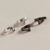 925 Silver Lightning Huggie Earrings Gun Hoop Earring