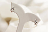 925 Silver Lightning Huggie Earrings Gun Hoop Earring