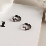 925 Silver Lightning Huggie Earrings Gun Hoop Earring
