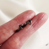 925 Silver Lightning Huggie Earrings Gun Hoop Earring