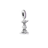925 Silver Rabbit Family Heart Scissors Bulb Bike Bicycle Lighthouse Charm