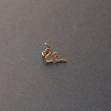 925 Silver Septum Nose Ring Hammered Piercing Faux Jewelry