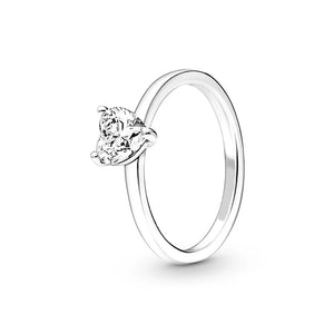 925 Silver Sparkling Crown Celestial Star Solitaire Ring