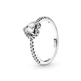 925 Silver Sparkling Crown Celestial Star Solitaire Ring