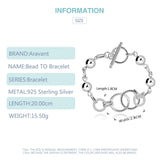 925 Silver Toggle Bracelet Chain for Women Men