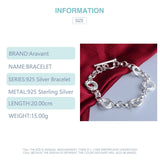 925 Silver Circle Bracelet Wedding Jewelry