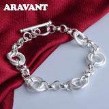 925 Silver Circle Bracelet Wedding Jewelry