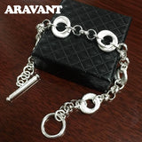925 Silver Circle Bracelet Wedding Jewelry