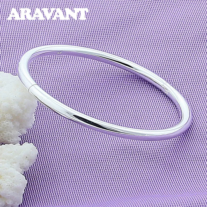 925 Silver Circle Charm Bracelet for Women