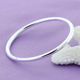 925 Silver Circle Charm Bracelet for Women