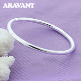 925 Silver Circle Charm Bracelet for Women