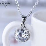 925 Silver Round diamond antique micro setting Pendant with chain