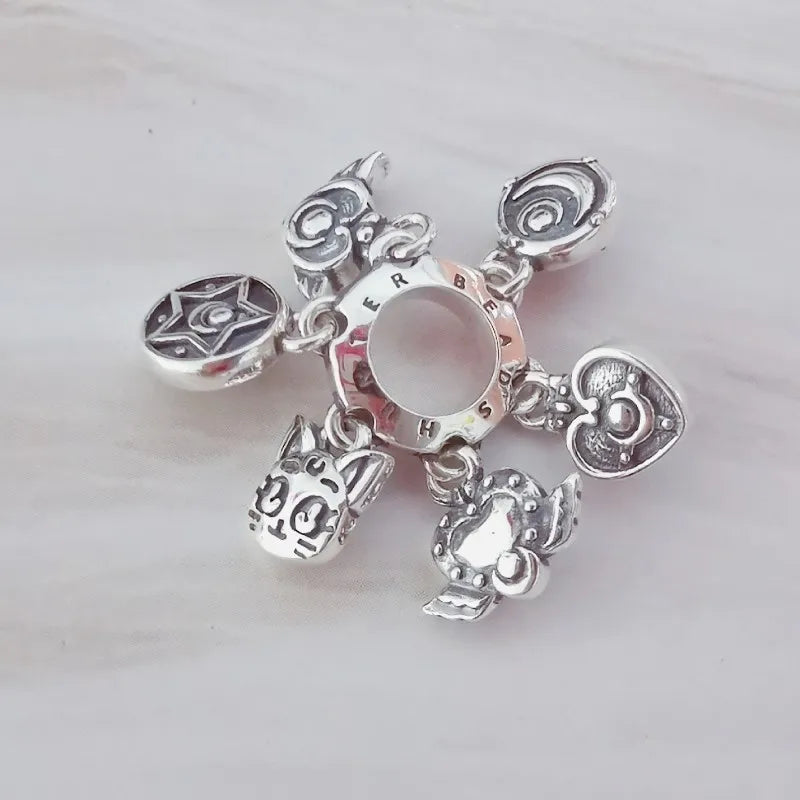 925 Silver Sailor Warrior Interval Beads for European Bracelet