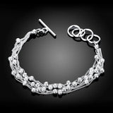 925 Silver Bead Chain Bracelet for Women