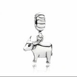 925 Silver Zodiac Charm Pendant Necklace Bracelet Set