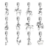 925 Silver Chinese Zodiac Charm Pendant Necklace Bracelet Rat Cattle Sheep Gift