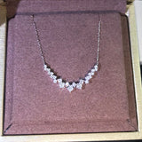 925 Silver Shining Choker Necklace Women Party Wedding Flash Geometric Jewelry