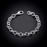 925 Silver Chain Bracelet for Women Men Jewelry