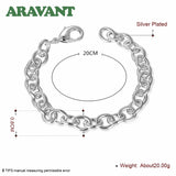 925 Silver Chain Bracelet for Women Men Jewelry