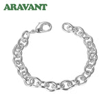 925 Silver Chain Bracelet for Women Men Jewelry