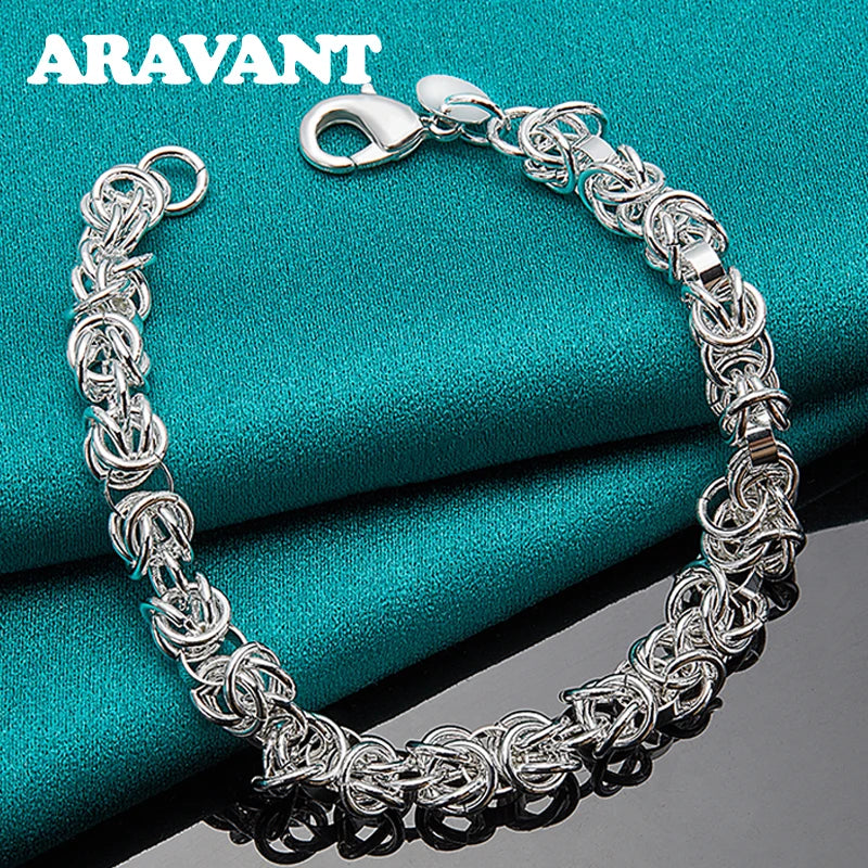 925 Silver Men's Wedding Bracelet Jewelry