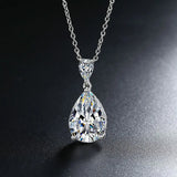 925 Silver Water-drop Diamond Necklace Zircon Season Temperament